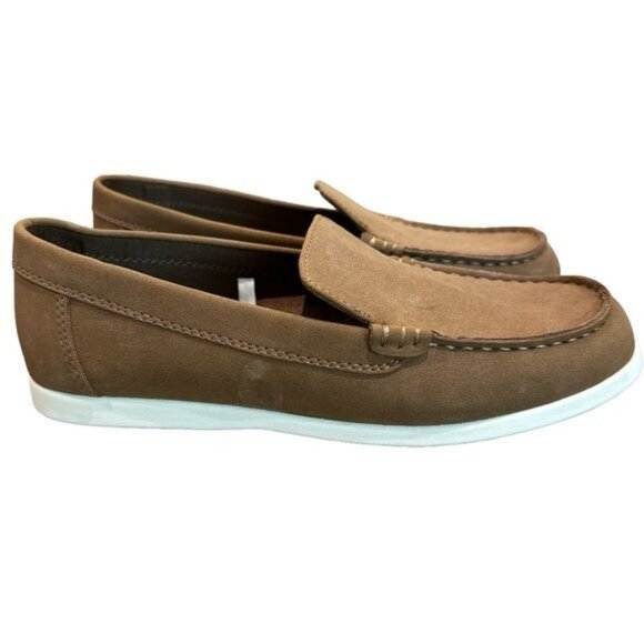 Boy’s Cat & Jack Alden Suede Slip-On Loafers Cognac, size 5 - Picture 1 of 9